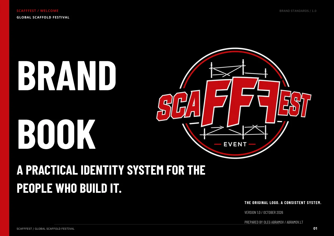 ScaffFest official brandbook cover